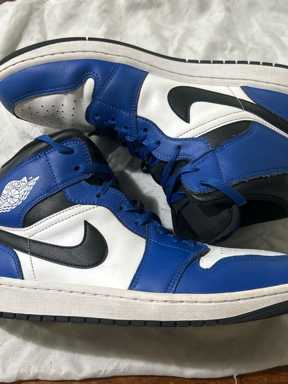 Jordan Men’s High-Top Sneakers - Blue, White & Black